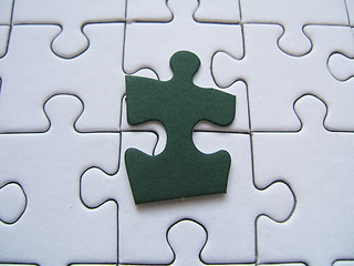 Image showing Green Puzzle Piece