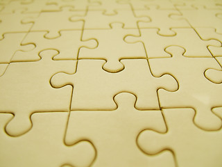 Image showing Yellow jigsaw background