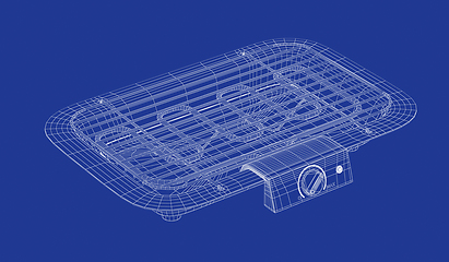 Image showing 3D model of electric grill