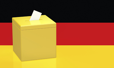 Image showing Ballot box with the national flag of Germany