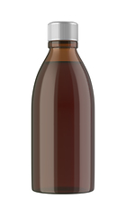 Image showing Glass bottle with cough syrup
