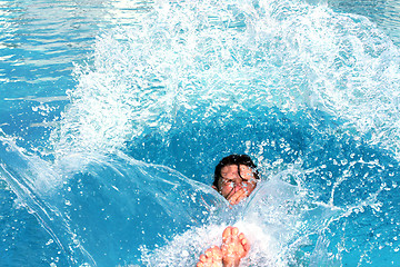 Image showing jump splashing pool