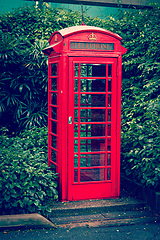 Image showing Red English telephone booth