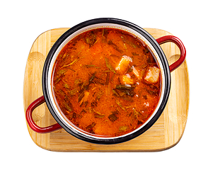 Image showing Pot of Hungarian goulash