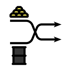 Image showing Gold And Oil Comparison Chart Icon