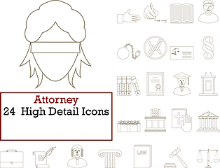 Image showing Attorney Icon Set