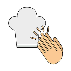 Image showing Clapping Palms To Toque Icon