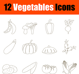 Image showing Vegetables Icon Set