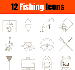 Image showing Fishing Icon Set