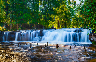 Image showing Tropical waterfall