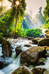 Image showing Tropical waterfall