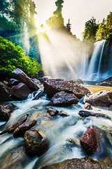 Image showing Tropical waterfall