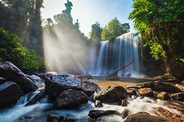 Image showing Tropical waterfall