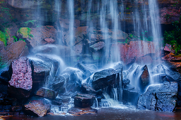 Image showing Tropical waterfall