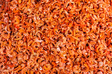 Image showing Dried shrimps close up