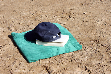 Image showing book and beach