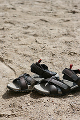 Image showing sandals on the beach