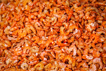 Image showing Dried shrimps close up