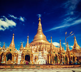 Image showing Shwedagon Paya pagoda. Yangon, Myanmar