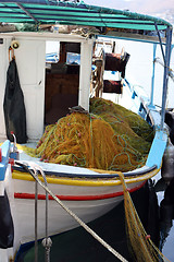 Image showing fishing boat detail