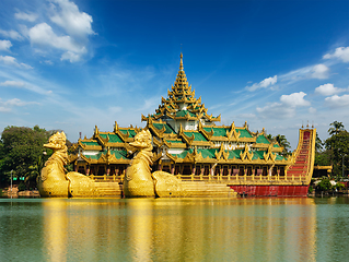 Image showing Karaweik Kandawgyi Lake, Yangon, Myanmar