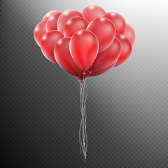 Image showing Realistic red balloons. EPS 10