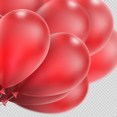 Image showing Realistic red balloons. EPS 10