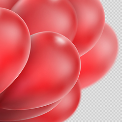 Image showing Realistic red balloons. EPS 10