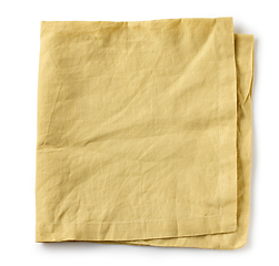 Image showing folded yellow cotton napkin