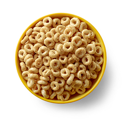 Image showing bowl of breakfast cereal rings