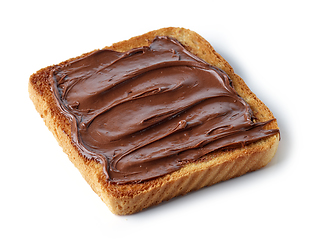 Image showing toasted bread with chocolate cream