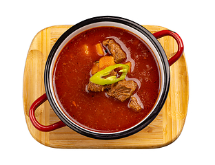 Image showing Traditional Hungarian goulash soup