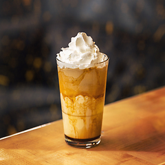 Image showing Iced caramel latte coffee