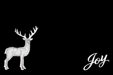 Image showing Christmas Reindeer Decoration with Joy Sign   