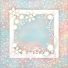Image showing Fantasy Christmas North Pole Background Frame