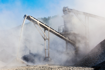 Image showing Industrial crusher - rock stone crushing machine