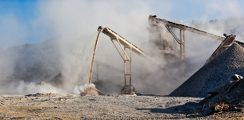 Image showing Industrial crusher - rock stone crushing machine