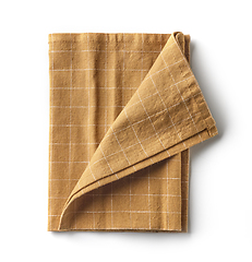 Image showing brown folded cotton napkin