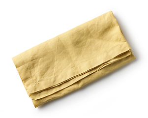 Image showing yellow folded cotton napkin