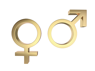 Image showing Female and male gender symbols