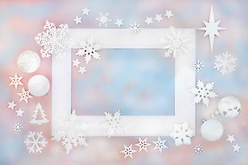 Image showing Fantasy Christmas Magical Background Frame