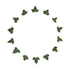 Image showing Winter Ivy Leaf Wreath Minimal Design