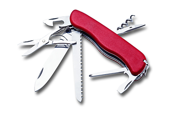 Image showing Swiss army knife isolated