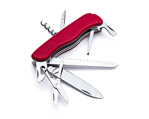 Image showing Swiss army knife isolated