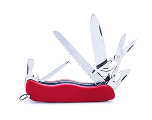 Image showing Swiss army knife isolated