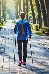 Image showing Nordic walking