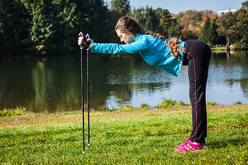 Image showing Nordic walking