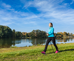 Image showing Nordic walking