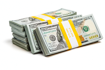 Image showing Bundles of 100 US dollars 2013 edition bills