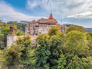 Image showing historical medieval castle Pernstejn, Czech Republic